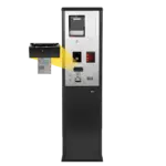 Uncompromising space-saving solution: GeBE COMPACT Plus ticket printer.